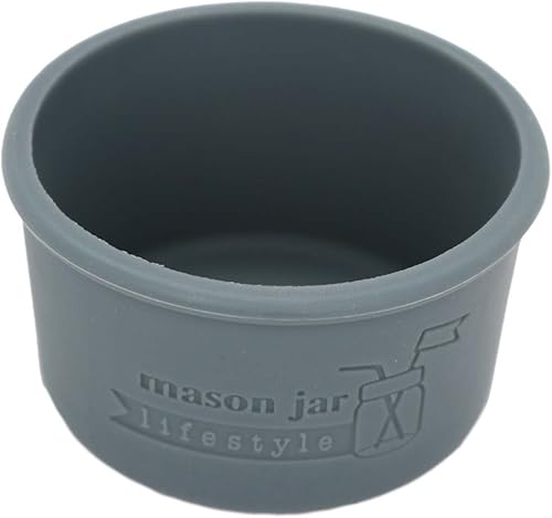 Mason Jar Lifestyle - Fundas de silicona de boca ancha de 8 onzas para proteger tarros Kerr (gris carbón, paquete de 2) disponible en Yaxa Costa Rica