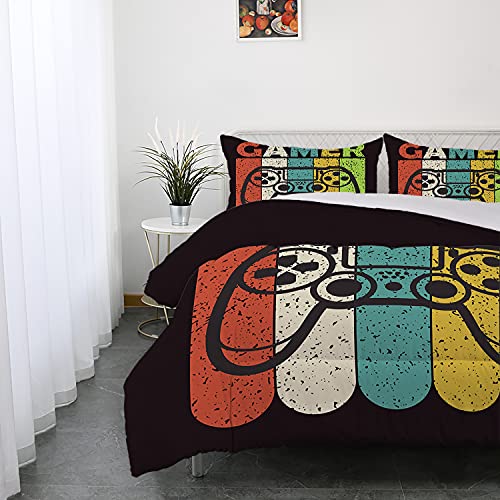 Ailonen Gamer Comforter Sets For Teen Boys, Gaming Bedding Sets Full Set,Video Game Bedspread,Game Duvet,Gamepad Bed Set,Controller Quilt Set,3 Piece 1 Comforter And 2 Pillowcases #TOP1