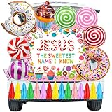 Candyland Trunk or Treat Car Decorations Kit Christian Car Archway Garage Decor Banner Lollipop Donut Balloons Tassel Candy Land Halloween Party Decorations