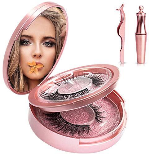 Preisvergleich Produktbild Magnetische Wimpern Eyeliner, Magnet Wimpern Natürlich 3D Wiederverwendbare 2 Paar, Magnetischer Eyeliner Wasserdichtem Gelfreiem 4ml, Mach Dich Charmanter