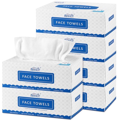 Image of HOMEXCEL Face Towels, Disposable Face Towelette Ultra Soft & Absorbent