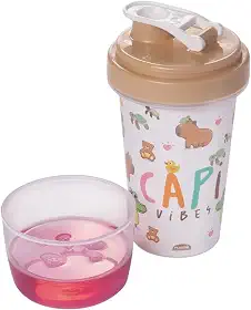 Mini Shakeira Decorada Capivara 320 ml Plasútil