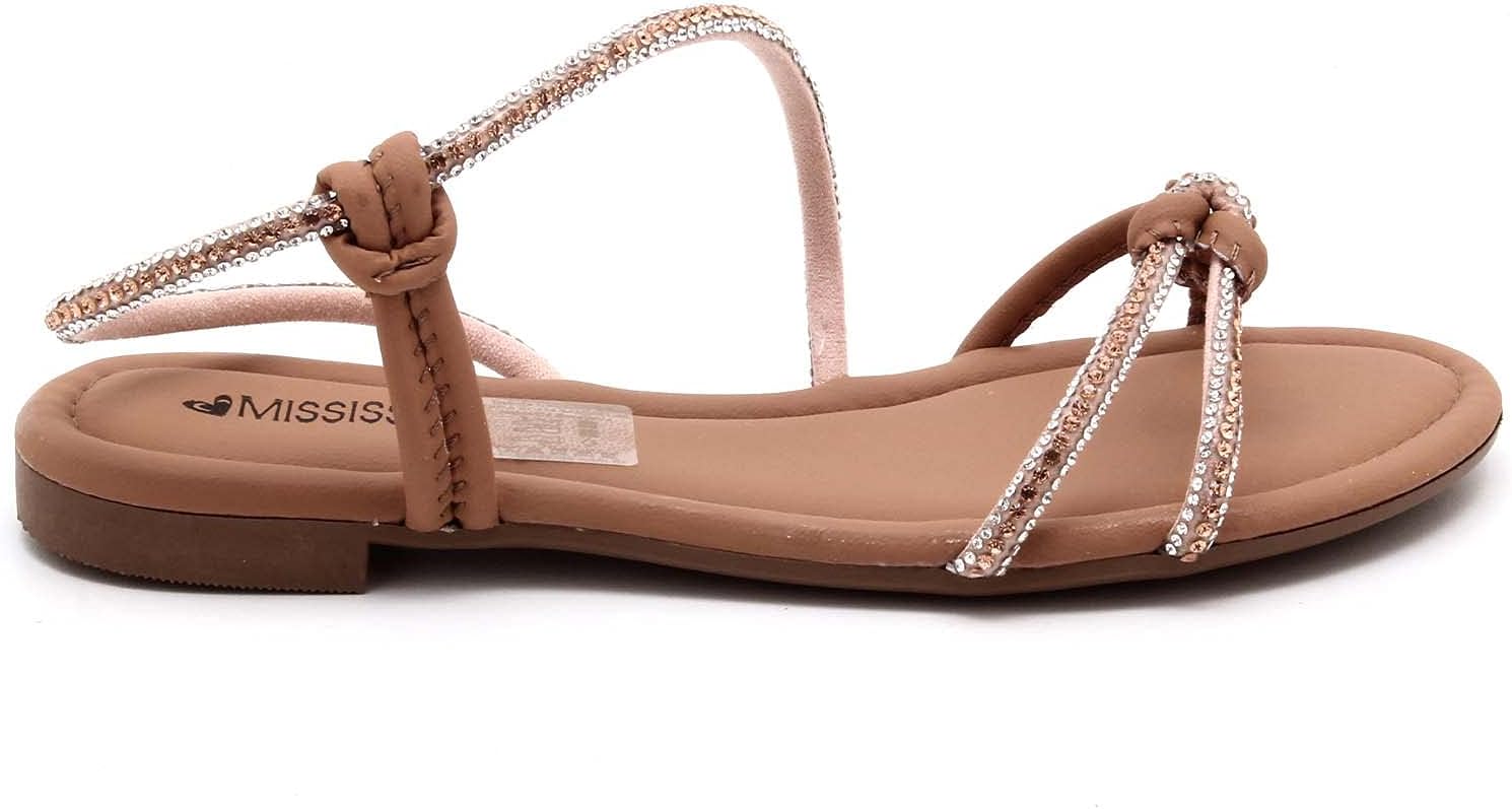 Rasteira Mississipi Sandália Brilho feminino | Amazon.com.br