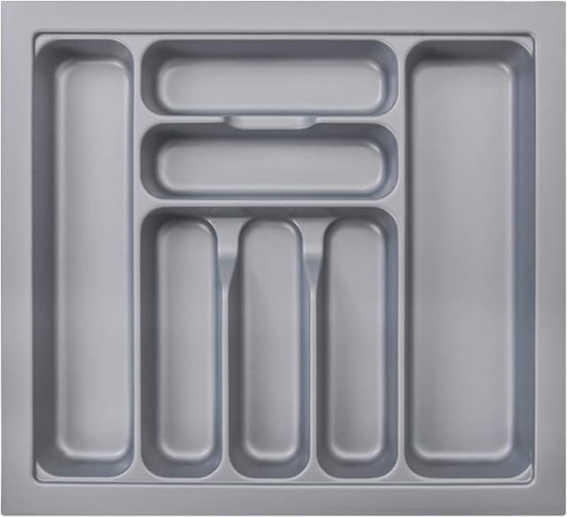 MUHOO Cutlery Tray Kitchen Organiser Drawer Insert Drawer Cutlery Organiser Tray, 7 Compartment, Cutlery Holder Tray Drawer Organiser 517x474x60mm