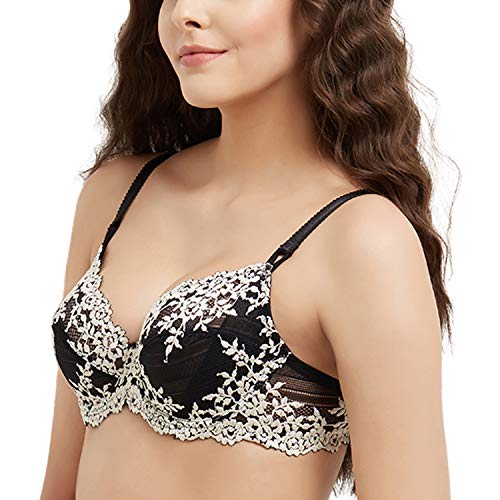 Wacoal womens Embrace Lace Underwire Full Coverage Bra, Black, 36DD US - Image 3
