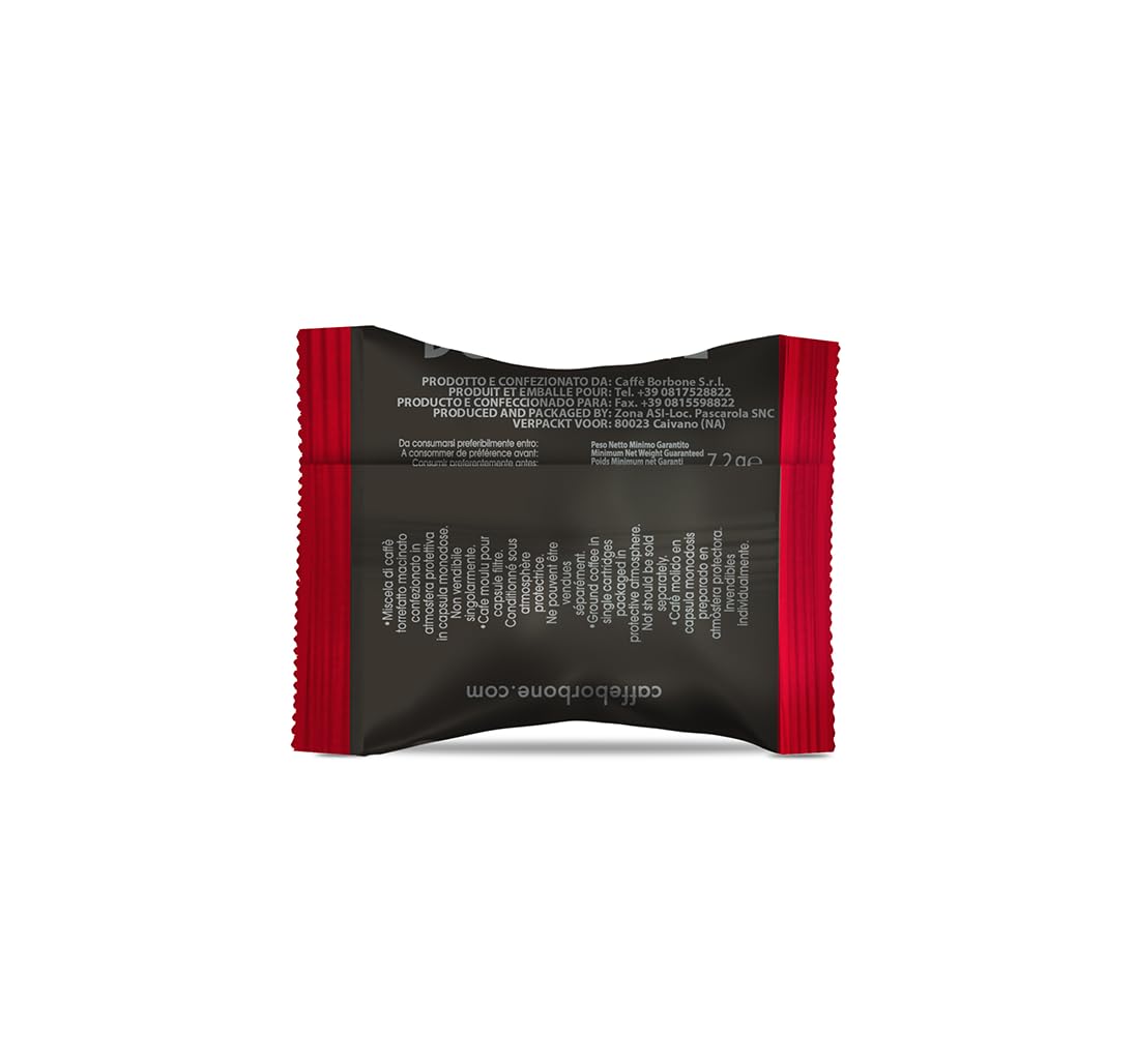 Caffè Borbone Mezcla de Café Roja - 100 Cápsulas - Compatibles con Máquinas de Café Lavazza®* Espresso Point®* (Paquete de 2)