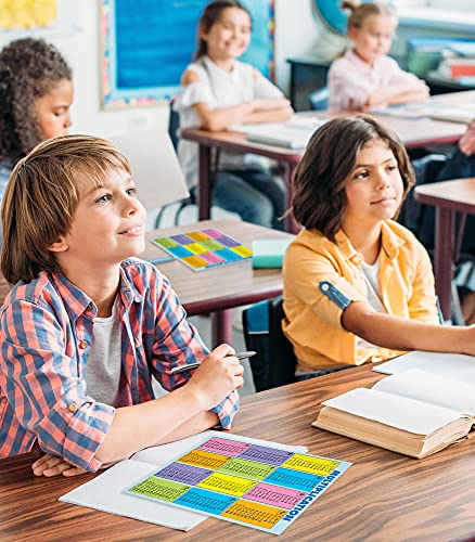 Carson Dellosa 30-Piece Jumbo Multiplication Chart, 8.5" x 11" Posters with Times Table Math Facts with Numbers 1-12 and Practice Evaluation, Bulletin Board and Classroom Decor - Image 6