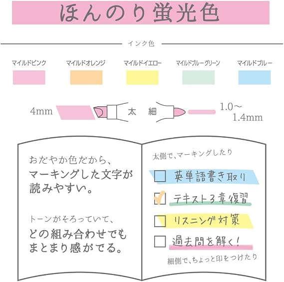 Zebra Mildliner Marking Pen 5CN Set
