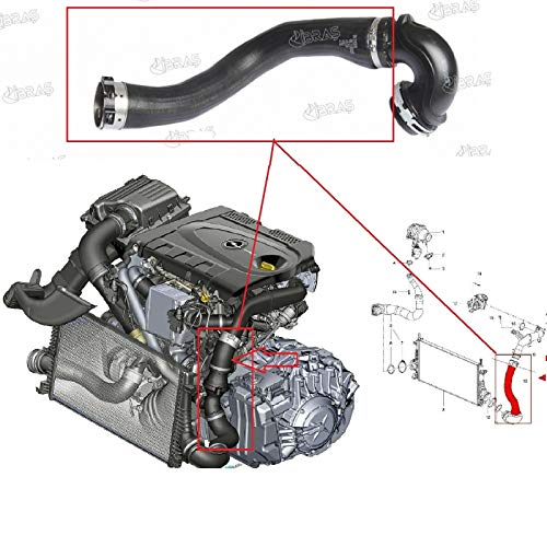TUBO DE MANGUERA INTERCOOLER IZQUIERDA PARA 2.0 CDTI 1302275, 13242121, 860118, 0860118, 23163578, GM 13242121, GM 22990025, 1302277, GM 23163578