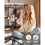 UBeesize 70'' Auto Face Tracking Tripod 360° Rotation with Stand, Phone Tripod with Fill Light, Selfie Stick & Phone Stand for Recording, Vlog/Live Stream/Video/TikTok, Compatible with iPhone/Android - Image 3