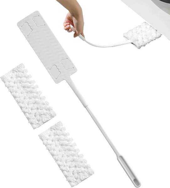 家庭用ダスト除去ブラシ – フレキシブルギャップクリーニングツール、マイクロファイバーダストワイピングキット、コーナーリーチクリーニングシステム |キッチン家電用 家具の端、ソファーベッド下のホコリ掃除 メンテナンス - 1