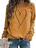 Photo Gallery sunidol felpa da donna a maniche lunghe con stampa a cuore e scritta "love", casual, girocollo, per san valentino, 05-giallo, x-large Photo Gallery sunidol felpa da donna a maniche lunghe con stampa a cuore e scritta "love", casual, girocollo, per san valentino, 05-giallo, x-large