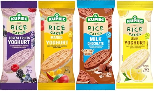 Kupiec Chocolate Covered Rice Cakes Assorted Flavors, Pack of 4 by Snacks ByEurop