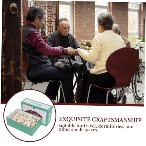 Mini Mahjong portátil compacto para viaje y hogar miniatura 3