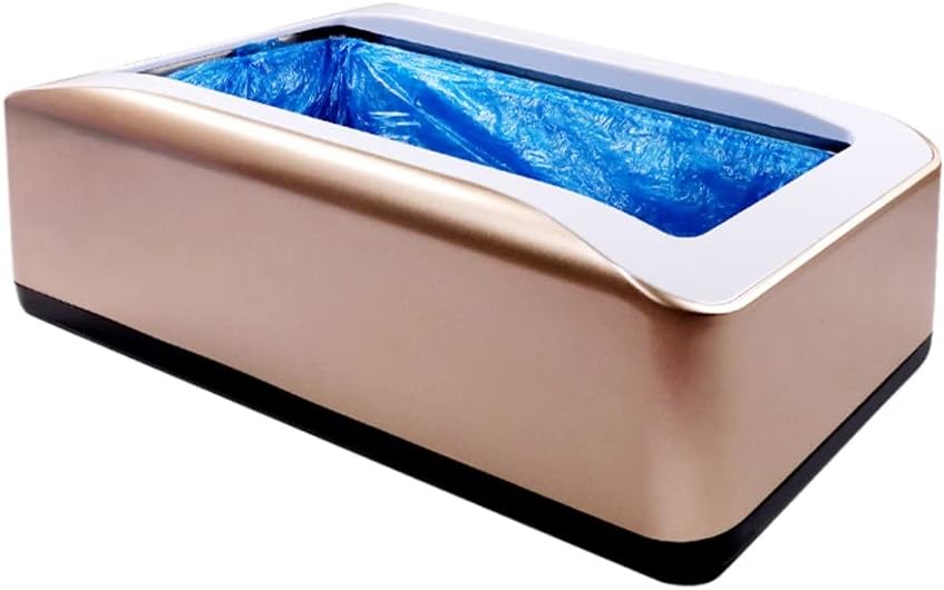 靴カバーマシン家庭用自動インテリジェントフットステッピング使い捨て靴カバーマシン靴フィルムカバーマシン屋内用 (Color : Br