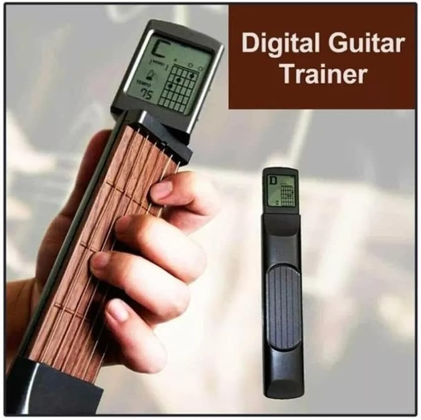 Miniatura 6 de Entrenador de guitarra, acordes digitales herramienta de entrenamiento de guitarra con pantalla giratoria para principiantes
