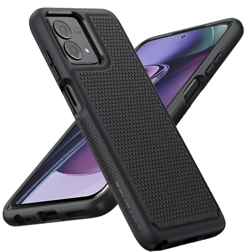 Image of FNTCASE for Motorola Moto G-Stylus-5G-2023 Case: Dual Layer Shockproof Protective Phone Cover | Anti Slip Textured Back | Military Protection Bumper | Soft Slim Lightweight Rugged Black