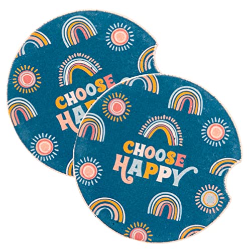 Dessous de verre de voiture absorbant Karma Cadeaux anti-tache bleu standard