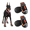 Dog Boots for Large DogsWaterproof Dog Booties for Winter SnowAnti Slip Dog Shoes Paw Protector with Reflective Strap for Hot PavementHardwood FloorOutdoor Hiking Black255