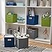 SHACO Durable Double Metal Handle Cloth Storage Cubes, Multiple-Color Foldable Cube Storage Bin(6 Packs)