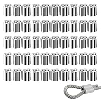 Seilklemme 4mm, 50 Stück Seilklemmen Aus Aluminium, Aeilklemmen, Aluminium Crimpschlaufe Würgeklemmen, Für Expanderseil, Planenseil Und Gummiseil Korrosions Beständige Und Hochwertige Aluminiumklemmen
