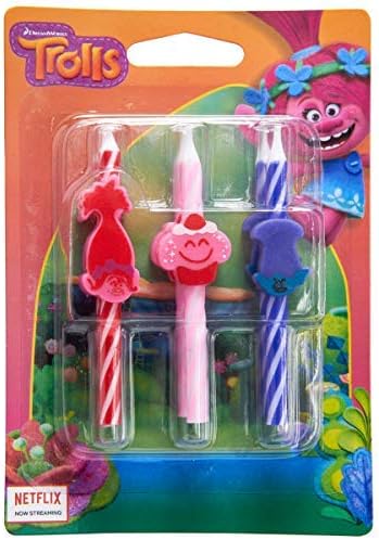 Trolls Birthday Cake Candles Party Decoration