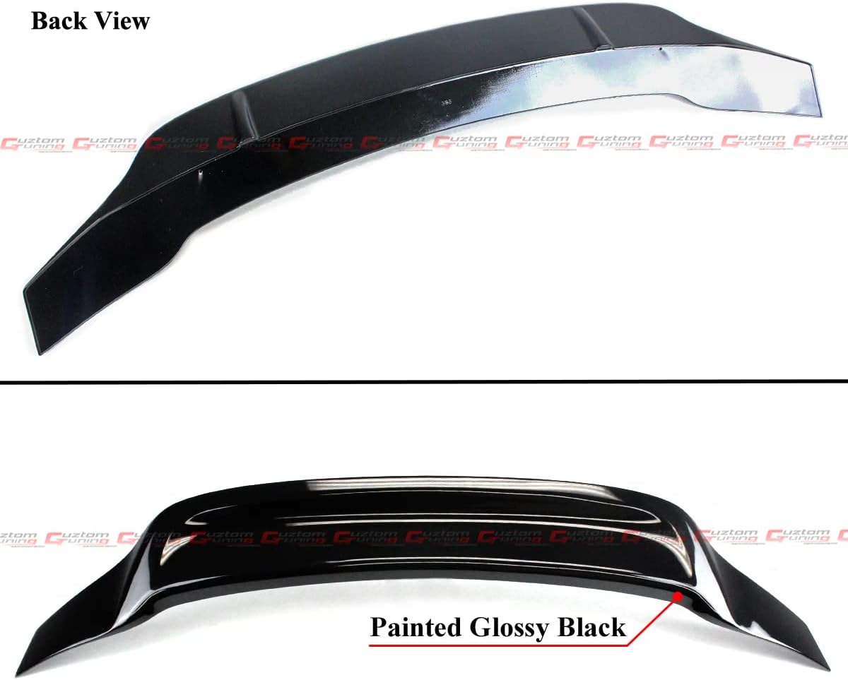R Style High Kick Duckbill Gloss Black Trunk Lid Spoiler Wing Compatible with 2012 Honda Civic 9th Gen FB 4 Door Sedan