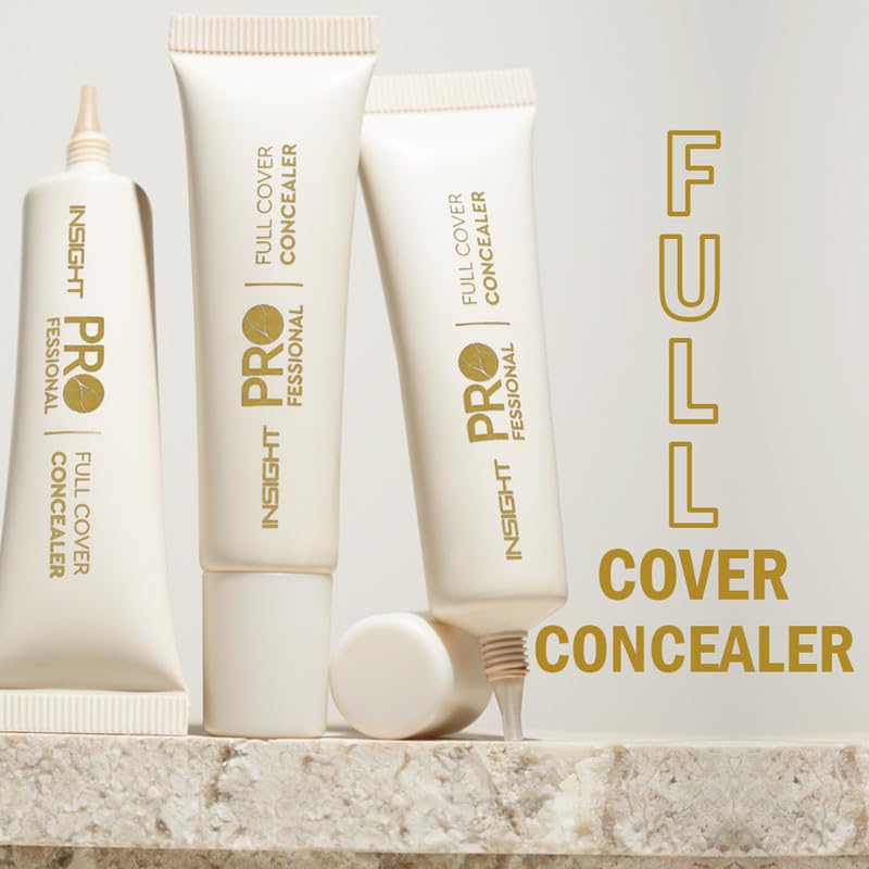 Image of INSIGHT Professional Full Cover Concealer LN-13 | Creamy Velvety Finish | Lightweight Waterproof Formula | Easily Blendable | Enriched with Vitamin E & Almond Oil | 20 g