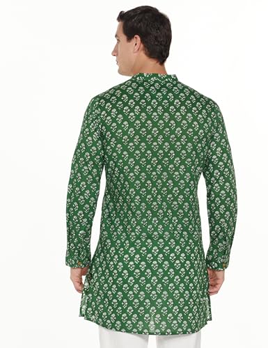 Image of Amazon Brand - Symbol Men's 100% Cotton Everyday Mid Length Casual Kurta - Regular Fit (Available in Plus Sizes)