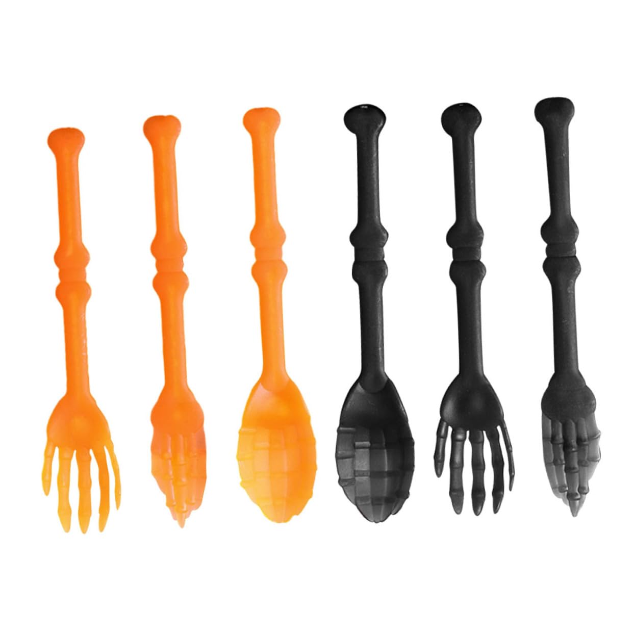 NOLITOY Halloween Decorative Cutlery Set 6pcs Plastic Forks Spoons Perfect Party Silverware for Festivals