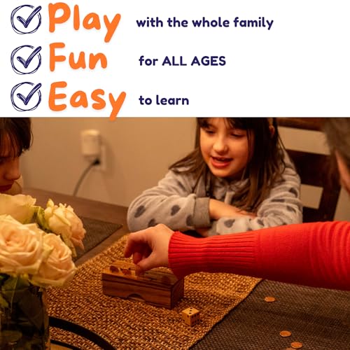 penny drop game  travel edition compact dice game for family fun made in usa