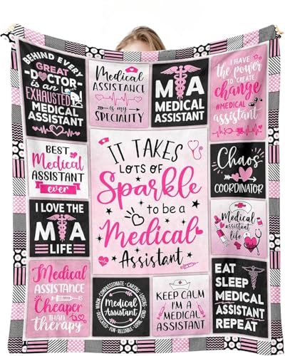 Enthusiasm Regalos de asistente médico para mujeres y hombres, regalos para asistentes médicos, regalo de agradecimiento de la semana, regalos de la semana de MA (100 x 130 cm)