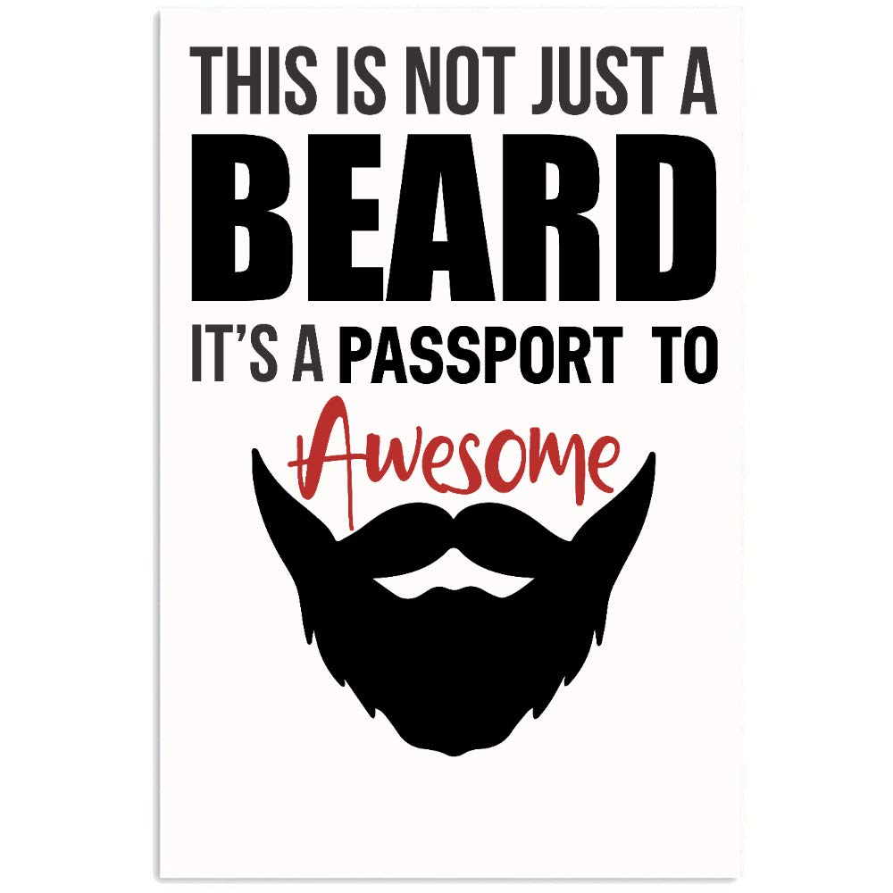 GAMILAN My Beard is A Passport to Awesome Wall Flag