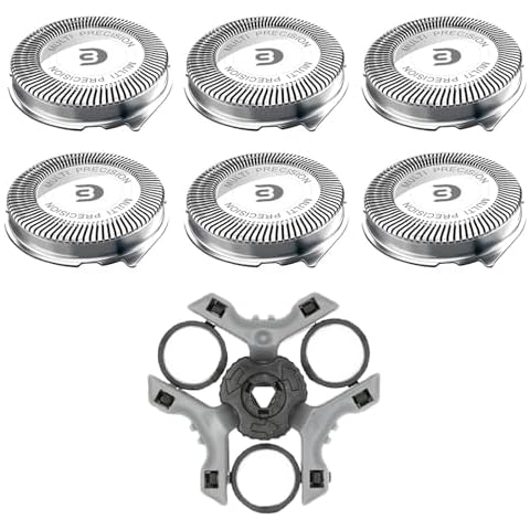 SH30 Replacement Heads Compatible with Philips Norelco Shaver Series 3800, 2600, 2400 and X3001 with Durable Sharp Blade, Replacement Blades For Norelco 3000, 6pcs Blades With 1pcs retaining ring Cover