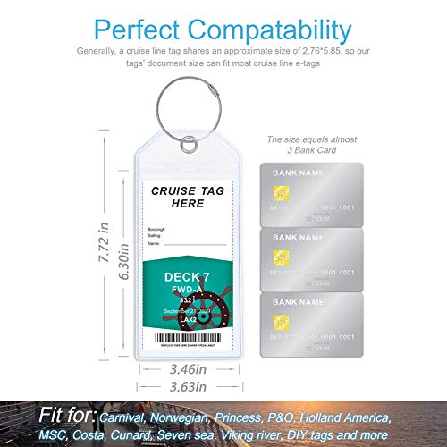 Cruise Luggage Tags Wide Luggage tag Holder Cruise Essentials Zip Seal Reusable - Image 4
