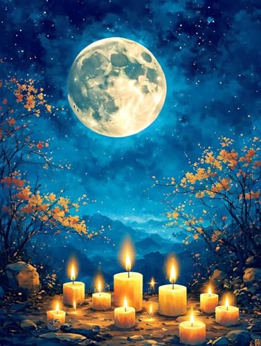 Peinture Diamant Adulte Couleur de lune | Kit Complet 5D Broderie 70x100cm R-5709