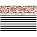 Produktbild TOOGOO 7X5Ft Foto Hintergruende Schwarz Und Weiss Streifen Aquarell Rosafarbene Blumen Fahne Geburtstag Party Hochzeit Party Dekoration Foto Studio Kabine Hintergrund Photoall Stil 4