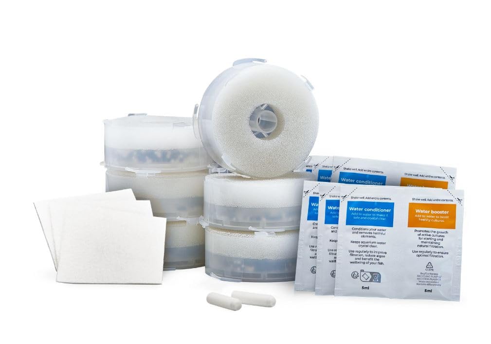 biOrb Aquarium 6-pack Service Kit, With Filter Cartridge, Water Treatment & Cleaning Pad, Essential Fish Tank Maintenance Kit Compatible With All biOrb Aquariums, Perfect For Easy Routine Cleaning