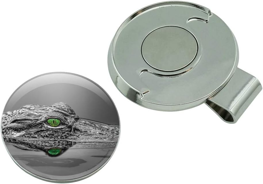 review GRAPHICS & MORE Alligator Black and White Green Eyes Golf Hat Clip with Magnetic Ball Marker