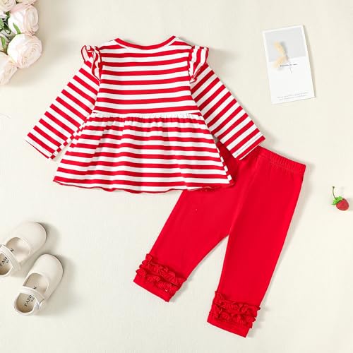 Image of Baby Girl Clothes Infant Toddler Clothes Fall Winter Outfit Clothing Set | Baby Girl Tops Pants Set, Long Sleeve Infant Clothes, Baby Girl Stuff, Toddler Stuff, Girls Clothing Set, Gift