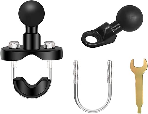 Manillar de bola de 1 pulgada en U Torque Base de montaje en riel mediano para rieles de 0.5 a 1.25 pulgadas de diámetro con orificio de montaje de