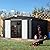 U-MAX 10x14 Shed Outdoor Storage Shed, Large Metal Outside Storage Garden Sheds & Outdoor Storage Shed Clearance, Tool Shed Outdoor Storage Lockable for Backyard, Patio and Outside Use in Dark Grey