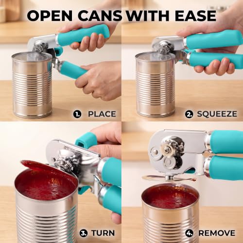 Image of Zulay Kitchen Stainless Steel Swing Open Manual Can Opener Comfortable Grip