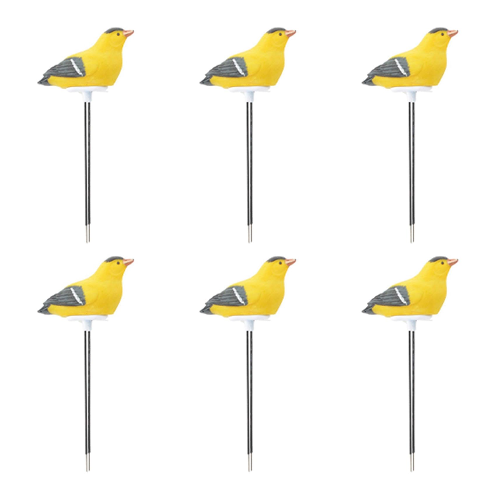 Jnchdghwa Yellow 6X Soil Moisture Meter Watering Alarm Bird Plant Water Tester Hygrometer Sensor Gardening Tool Kit (Yellow)