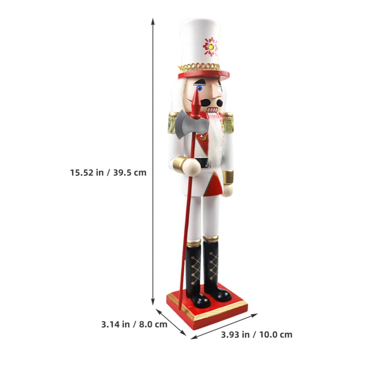 Didiseaon Cascanueces de Madera Navideño, Adorno de Mesa Blanco Creativo