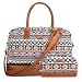 MyMealivos Canvas Weekender Bag, Overnight Travel Carry On Duffel Tote with Shoe Pouch (multi)