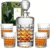 Multifonction : la carafe à décanter de 900 ml peut accueillir du whisky, du bourbon, de la tequila ou du vin. Il est parfait pour offrir ce magnifique et pratique ensemble de carafe à whisky à votre père, mari, amoureux ou tout connaisseur de vin.