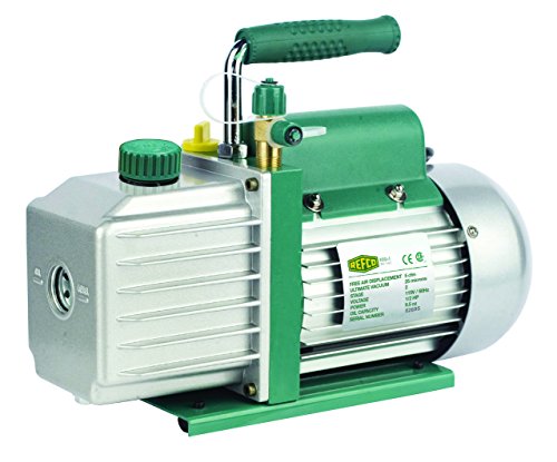 Bomba de vacío Refco ECO-5 de doble etapa, flujo 5 cfm, 115 VAC, carcasa de aluminio miniatura 1