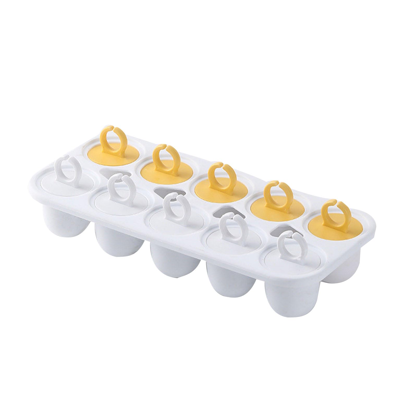10 Cavity Ice Cream Molds With Stick Handle Reusable Ice Lollys Ice Popsicles Molds Non Stick Ice Tray