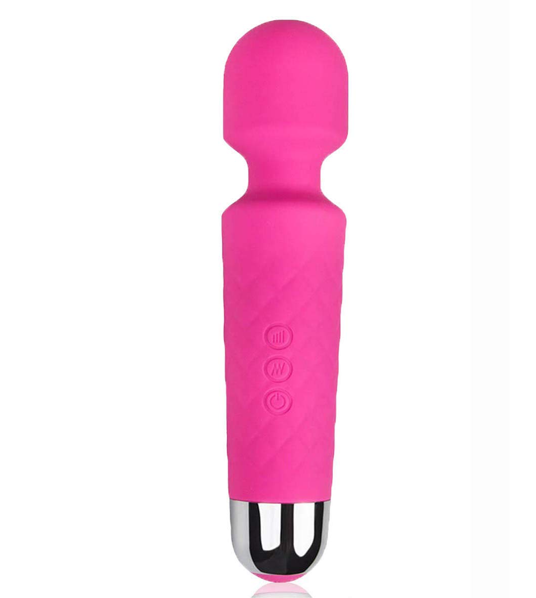 Wand Massager, Wireless Handheld Electric Massager Tool, 20 Vibration Patterns Waterproof USB Rechargeable Silicone Massage Skin Stress Relief Sports Recovery